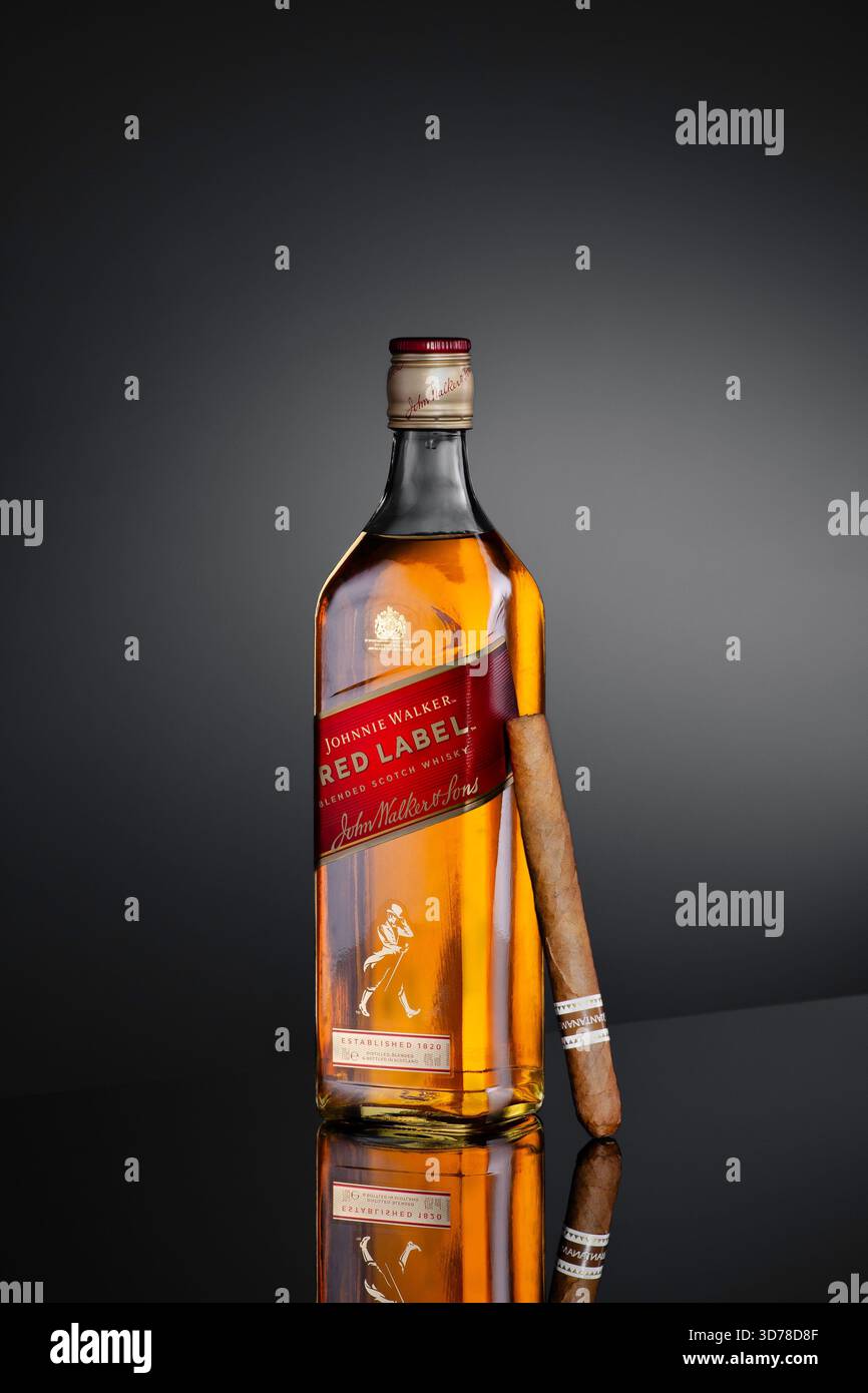 Johnnie Walker, Red Label, Whisky Stockfoto