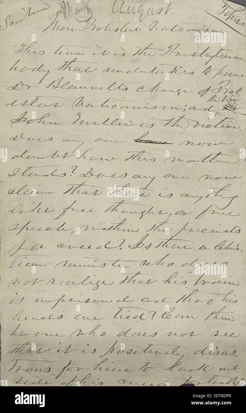 Mehr Protestantischer Vatikanismus, 1870 - 1879 Stockfoto