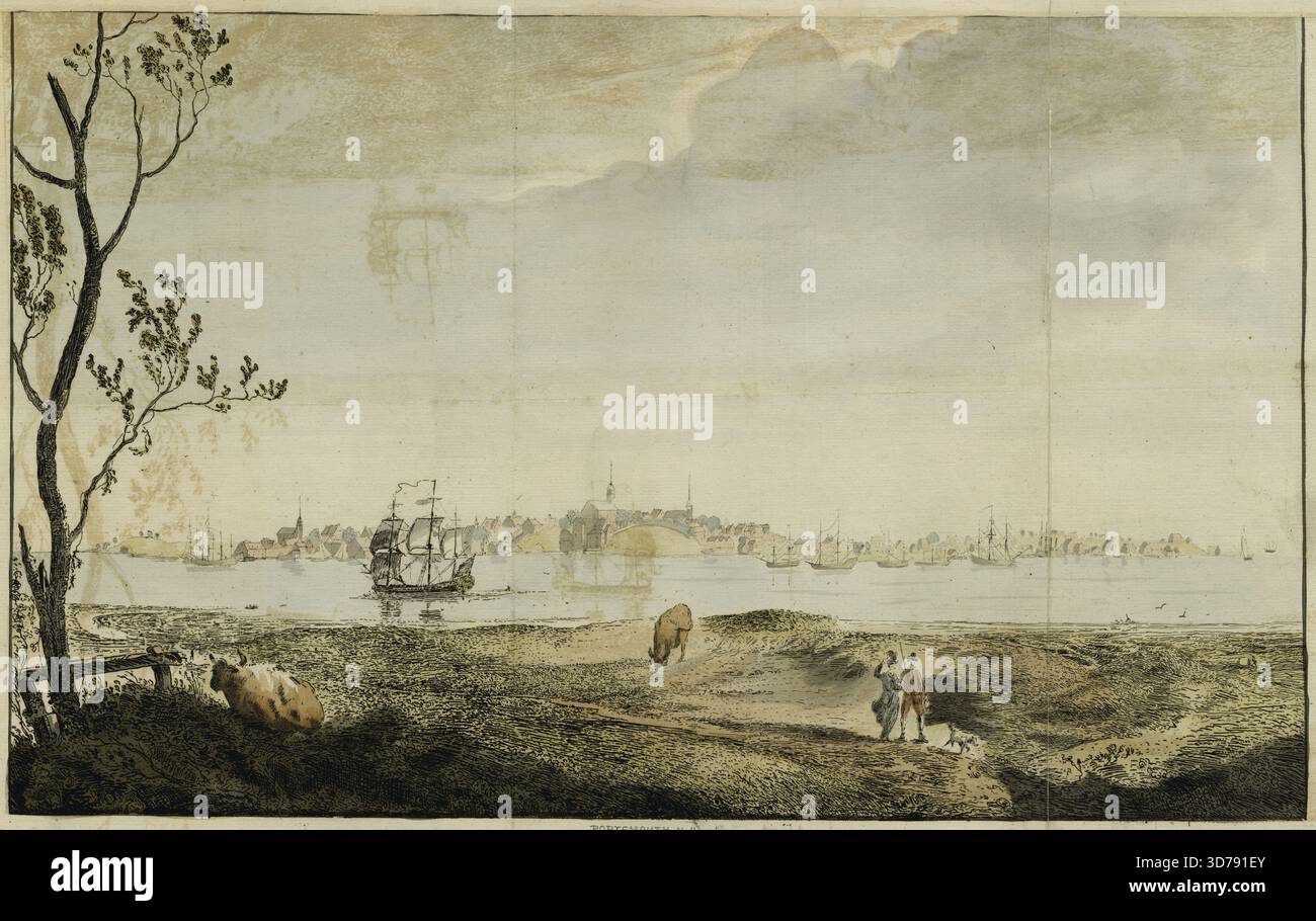 Portsmouth, N.H., ungefähr 1760., 1770., London? Radierungen Stockfoto