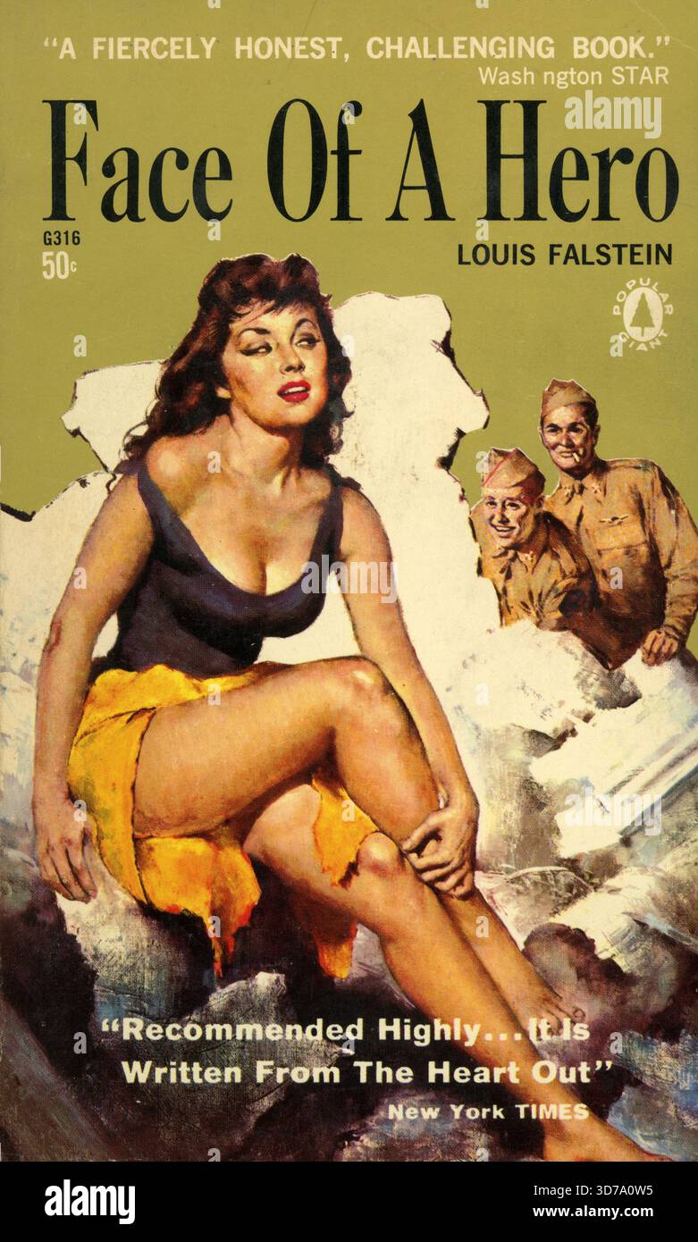 Louis Falstein - Gesicht eines Helden. Beliebtes Giant G316, 1959. Cover-Künstler: Raymond Johnson' Stockfoto