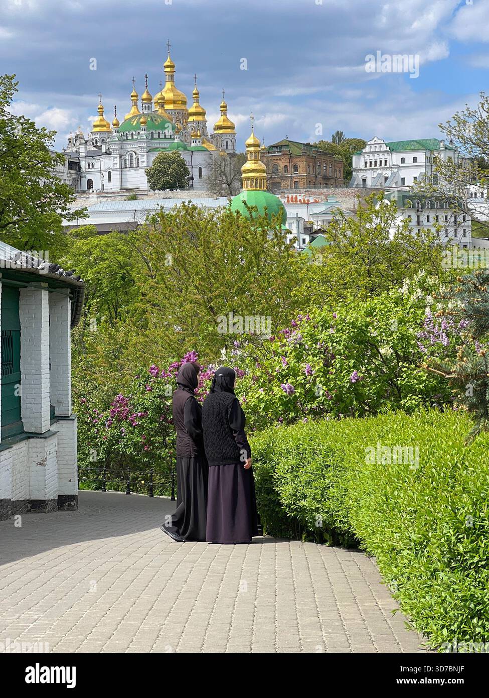 Kyiv Pecherska Lavra Klosterlandschaft.Kyiv Heilige Dormition Höhlen Lavra. Stockfoto