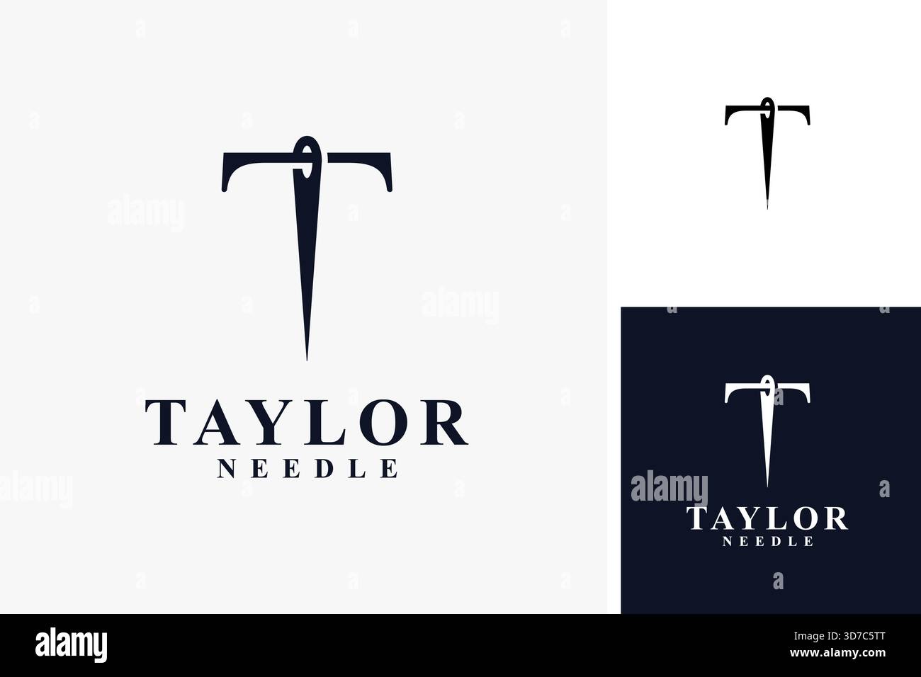 Buchstabe T für das Symbol des Tailor-Logos Stock Vektor
