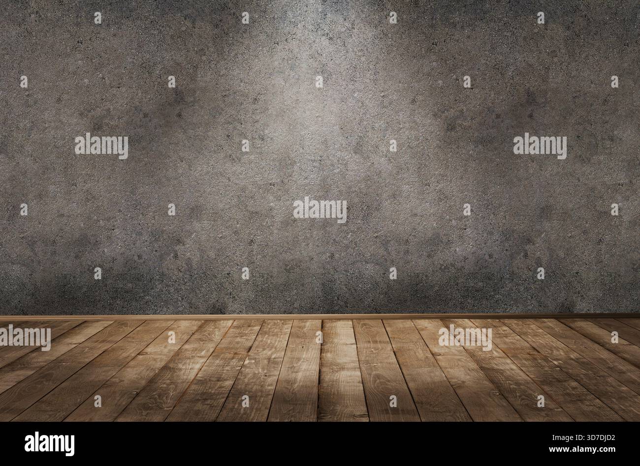 Leeres rustikales Zimmer mit Holzboden. Hochwertige Fotos Stockfoto