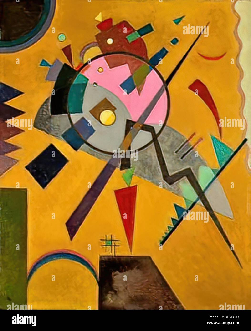 Rose mit Gray, 1924 von Wassily Kandinsky Stock Vektor