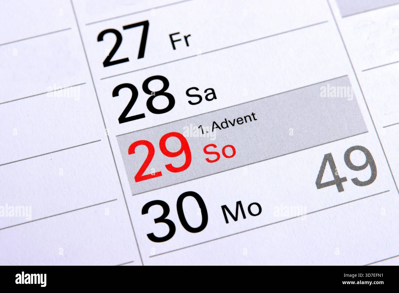 Am 29. November Die Adventszeit Beginnt Mit Dem 1. Advent Stockfoto