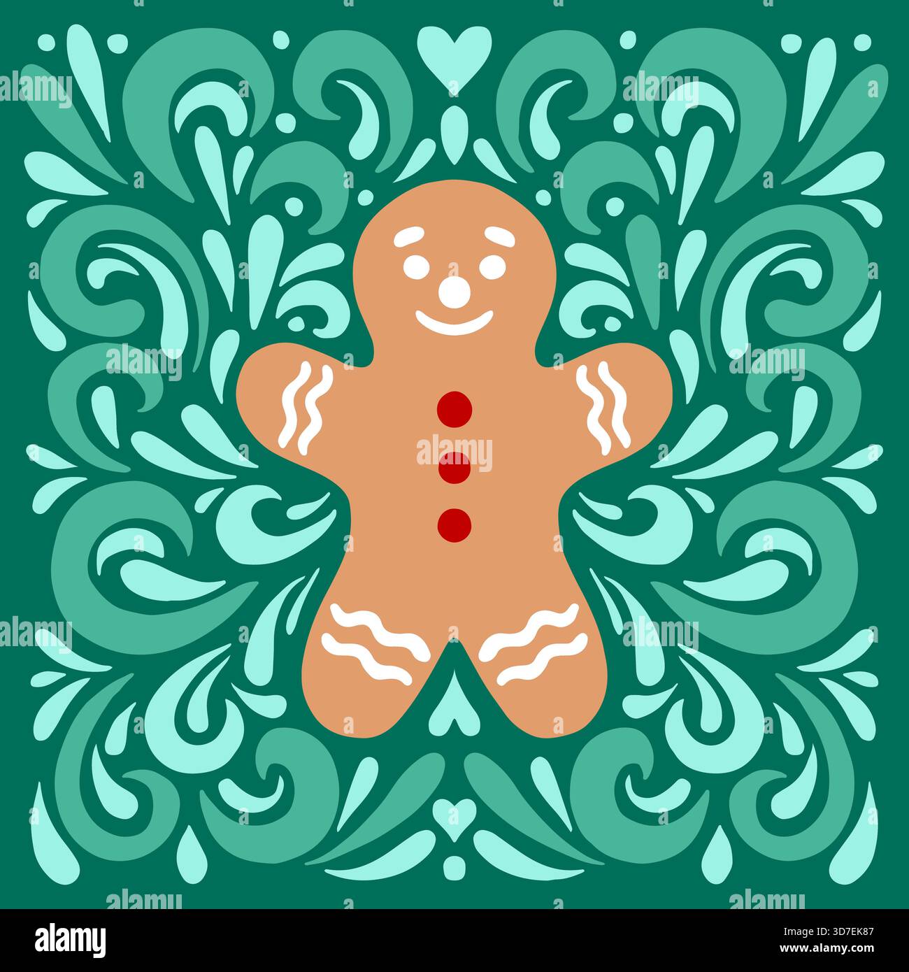 Weihnachtsvektor-Illustration. Frohe Weihnachten Vektorbild. Stock Vektor