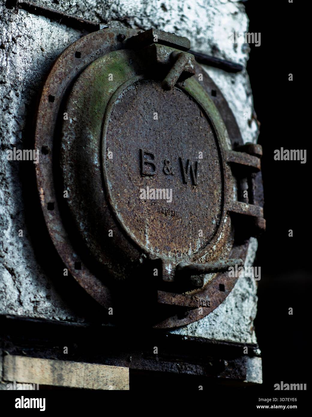 Details in einem ehemaligen Kraftwerk Stockfoto