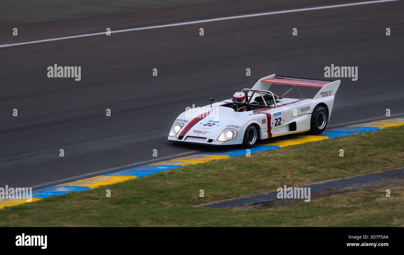 Le Mans, Frankreich - 06-30-2023: 24h Classic Race, Lola T292 del (1973) Stockfoto
