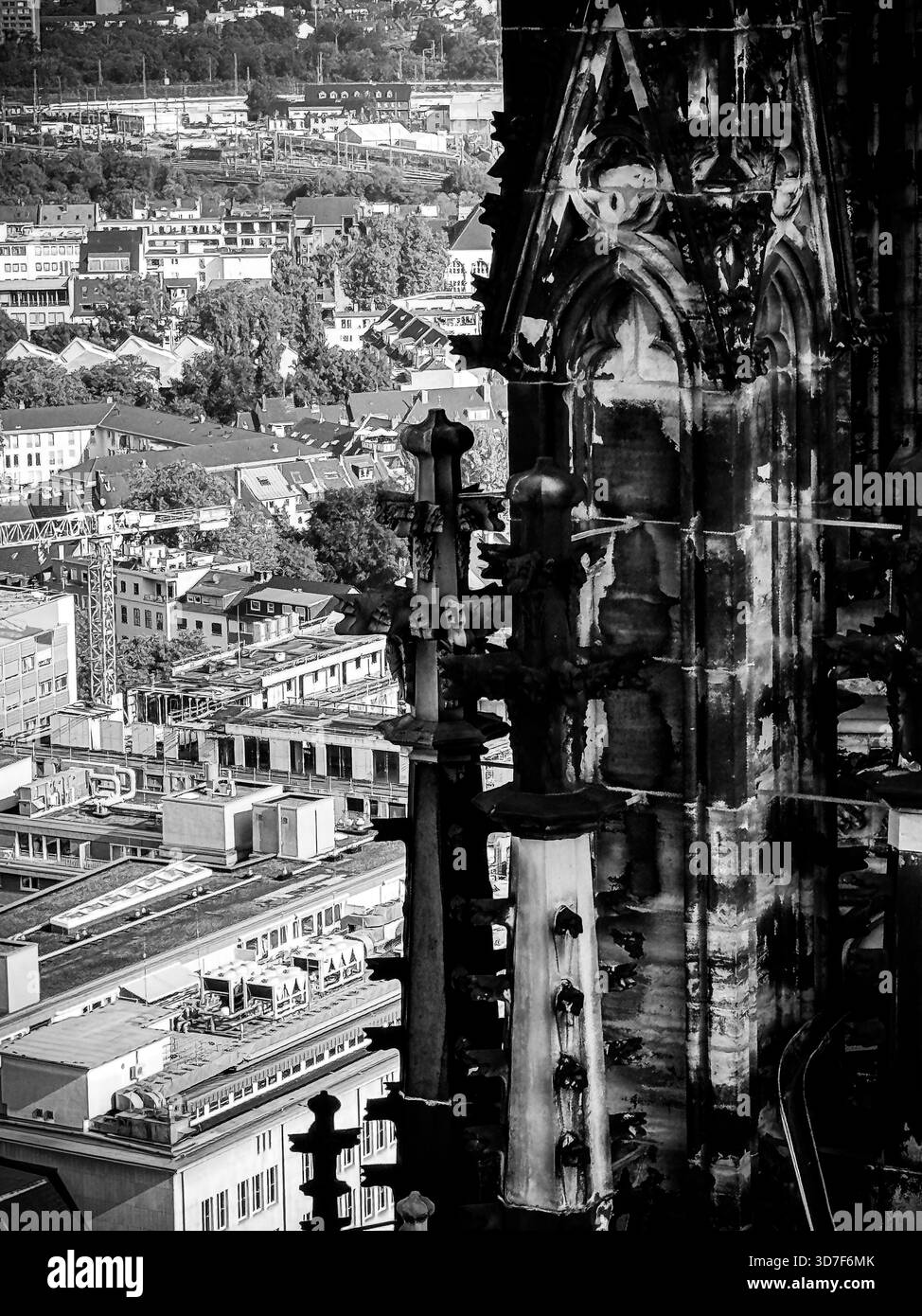 Gotische Skulpturenfiguren in die Fassade des Kölner Doms in Köln. Stockfoto