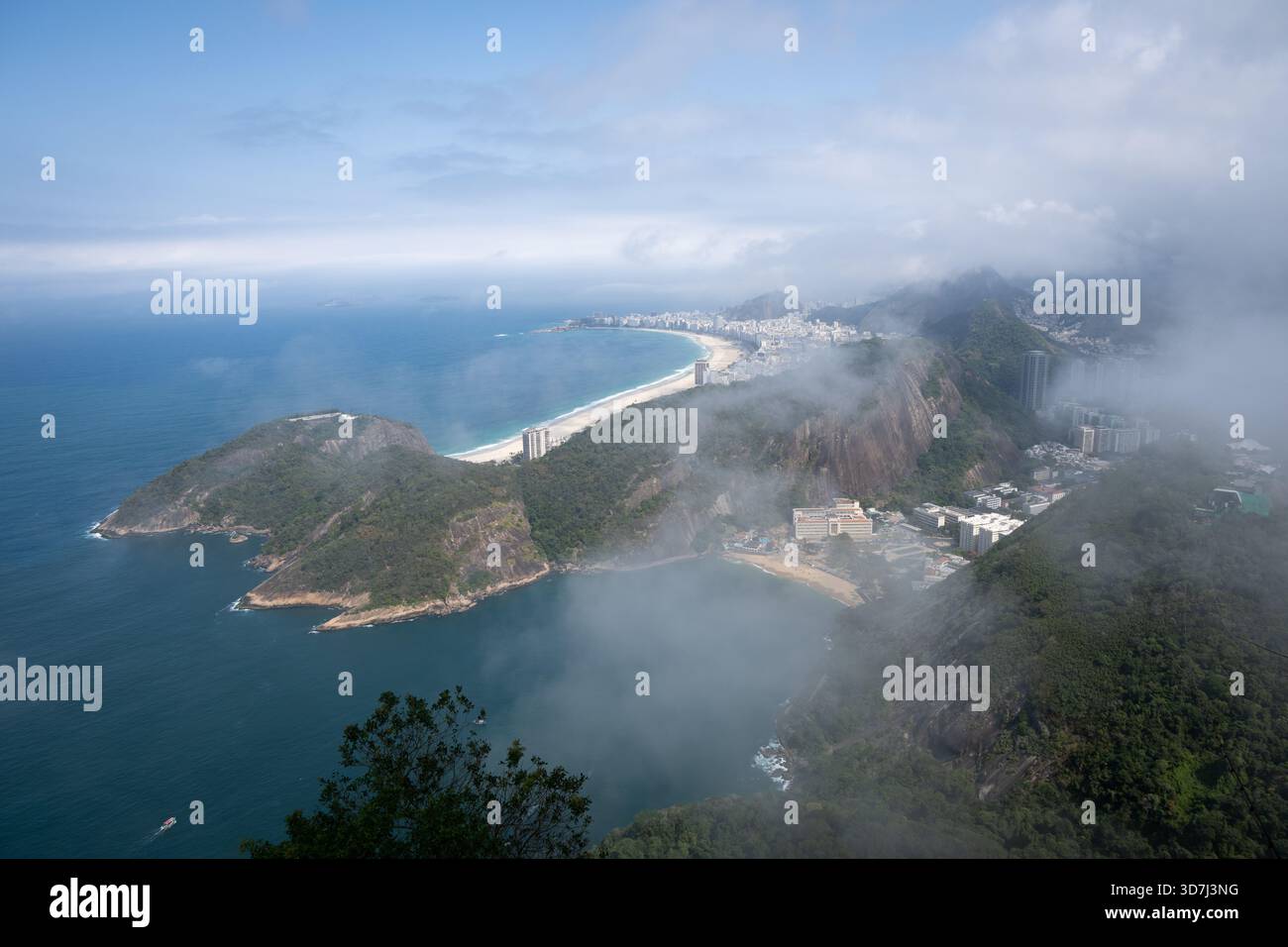 Copacabana Beach vom Sugarloaf Mountain, Rio de Janiero, Brasilien Stockfoto