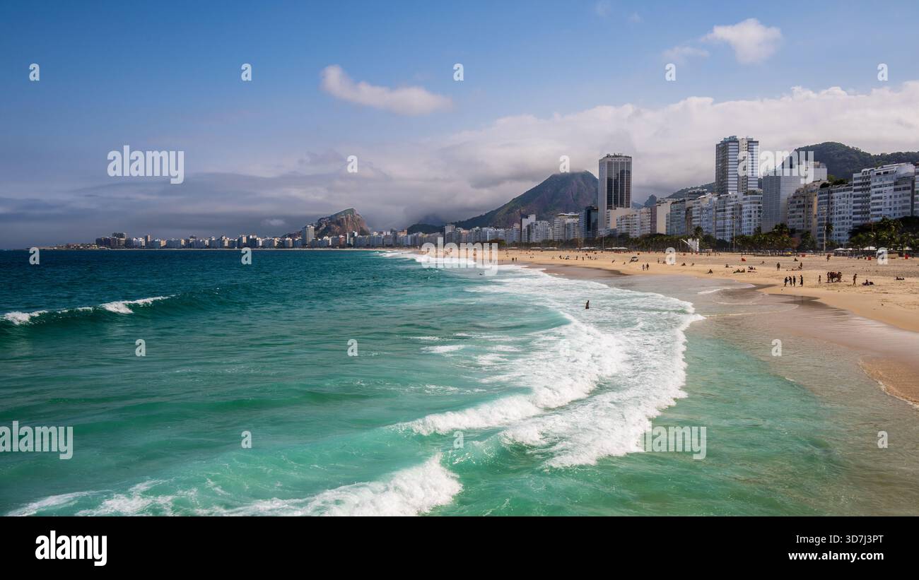 Copacabana Beach, Rio de Janiero, Brasilien Stockfoto
