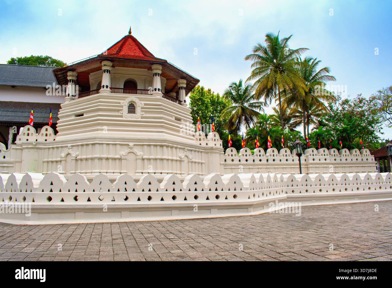 Tempel des Heiligen Zahns - Sri Dalada Maligawa. Kandy, Sri Lanka Stockfoto