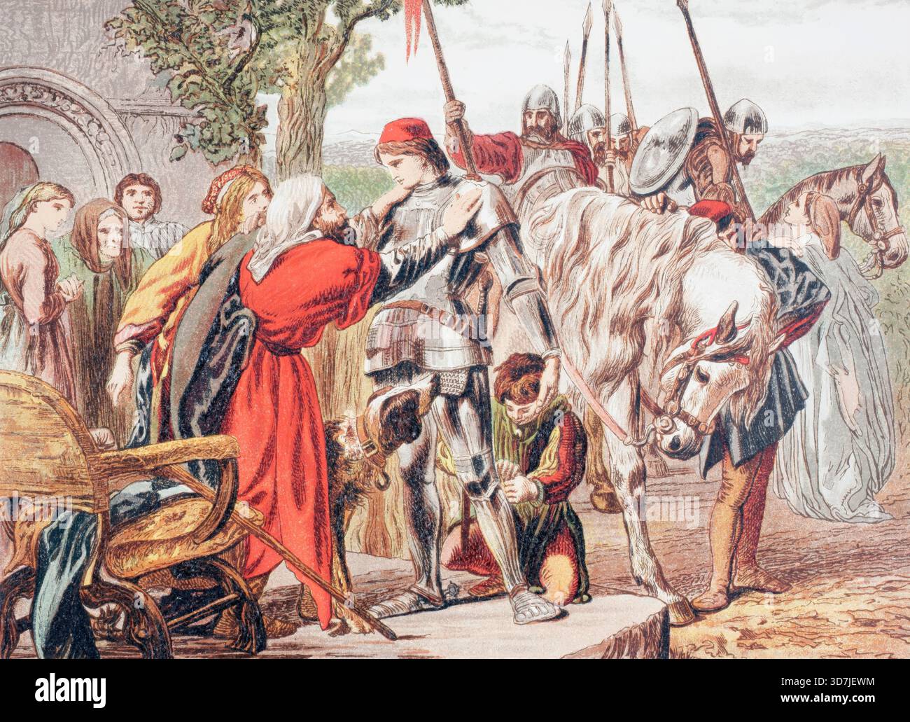 Illustration für Sonett 37 von William Shakespeare. Als altersschwacher Vater Freude hat ... gezeichnet von Sir John Gilbert. Reproduktion aus der illustrierten Bibliothek Shakspeare, veröffentlicht in London 1890, Historisch, digitale Reproduktion einer historischen Vorlage Stockfoto