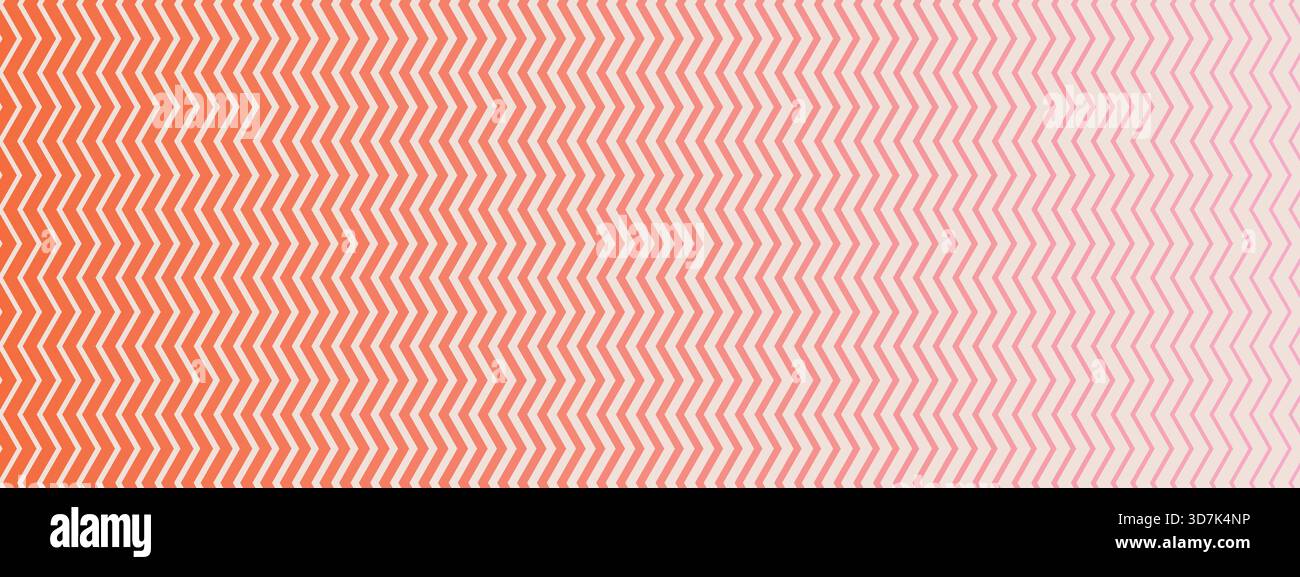 Abstraktes Zick-Zack-Muster mit Streifendickenverblassen. Stock Vektor