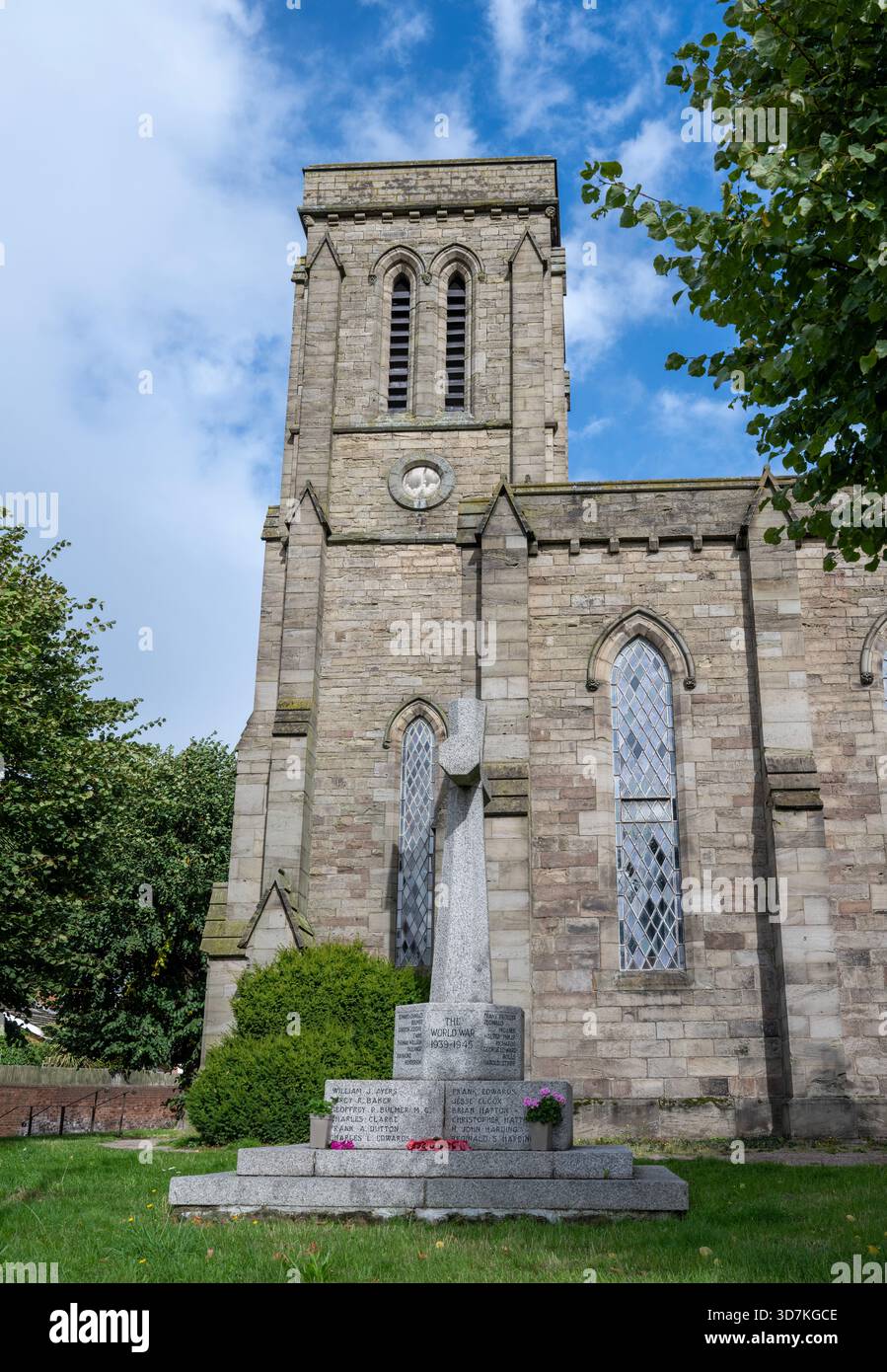 St Nicholas' Church ehemalige Pfarrkirche an der Kreuzung von Barton Road und Victoria Street. Hereford, Herefordshire, England, Vereinigtes Königreich Stockfoto