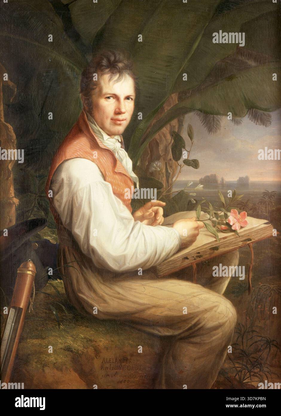 Alexander von Humboldt von Friedrich Georg Weitsch (1758–1828) Friedrich Wilhelm Heinrich Alexander von Humboldt (14. September 1769–6. Mai 1859) war ein deutscher Polymath, Geograph, Naturforscher, Forscher und Verfechter der romantischen Philosophie und Wissenschaft Stockfoto