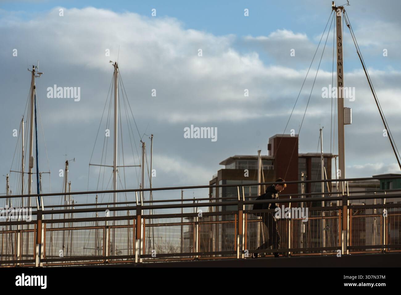 Hull Marina ist ein Yachthafen für Freizeitboote in der Stadt Kingston upon Hull. Sie wurde 1983 auf dem Gelände der ehemaligen Eisenbahndocks eröffnet. Stockfoto