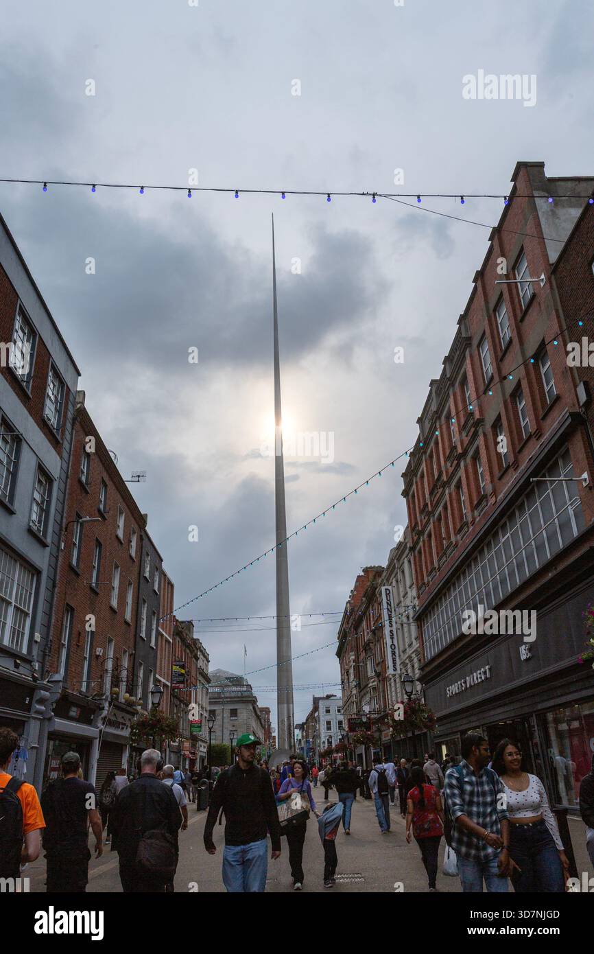 Die Skulptur „Spire of Dublin“ aus der Talbot Street, Dublin, Irland Stockfoto
