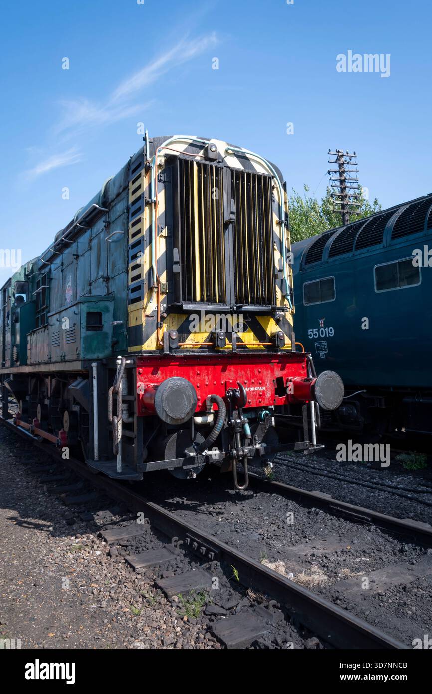 British Railways Class 08 Diesel-Rangierlokomotive bei der Great Central Railway, Loughborough, Leicestershire, England Stockfoto