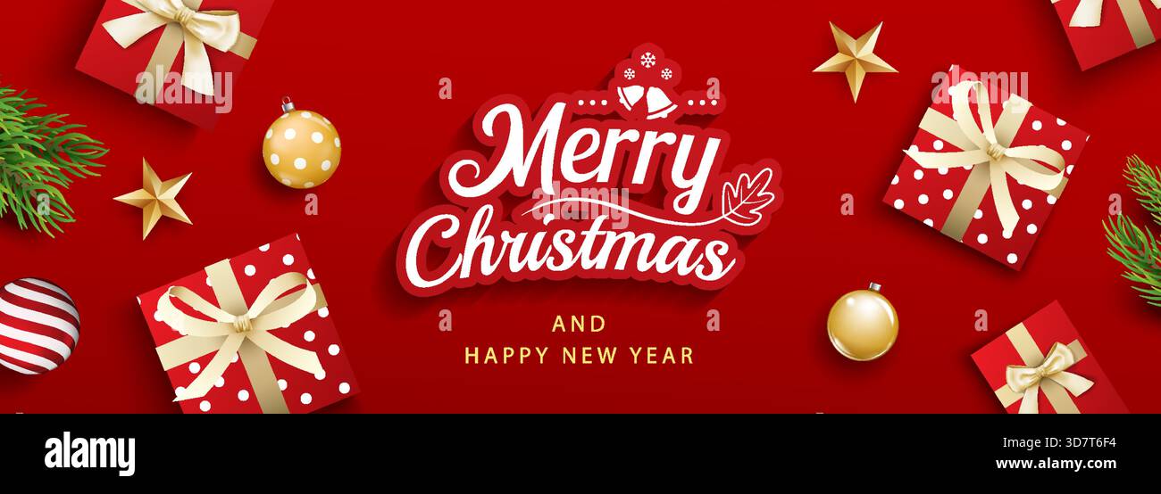 Frohe weihnachten und frohe Neujahrsfeiertage Grußkarte Design Vorlage. Stock Vektor