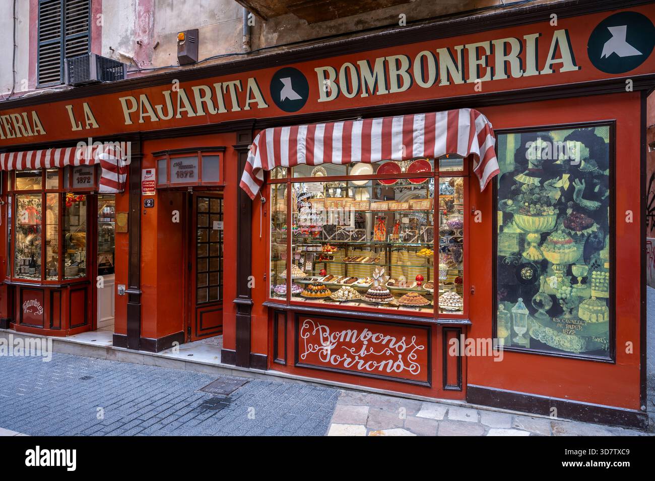 Palma de Mallorca, La Pajarita Bombonería in Sant Nicolau Stockfoto