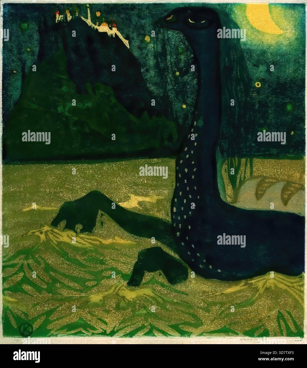 Mondnacht, 1927 von Wassily Kandinsky Stock Vektor