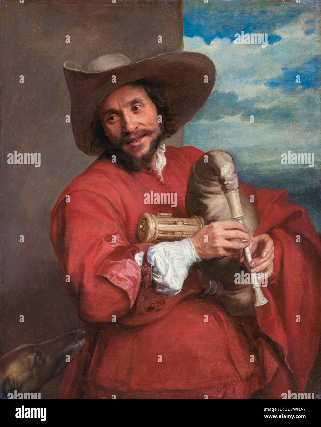 Francois L’Anglois (Francois Langlois) (1589-1647), französischer Druckverlag, Druckhändler, Kupferstecher, Buchhändler, Kunsthändler und Maler, Porträtmalerei in Öl auf Leinwand von Sir Anthony van Dyck, 1630-1635 Stockfoto