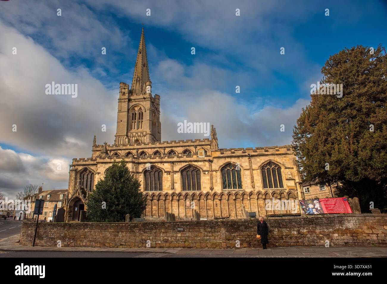 Stamford, 24. November 2025: Marktstadt in Lincolnshire Stockfoto
