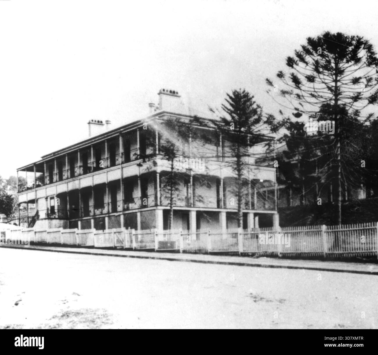 Das Royal Brisbane Hospital (damals als Brisbane Hospital bekannt) wurde 1866 am Standort Herston gegründet. Stockfoto