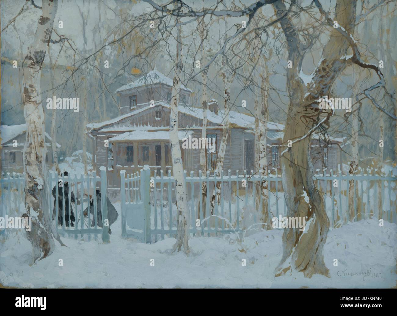 Winterlandschaft, 1915. Aus einer privaten Sammlung. Stockfoto