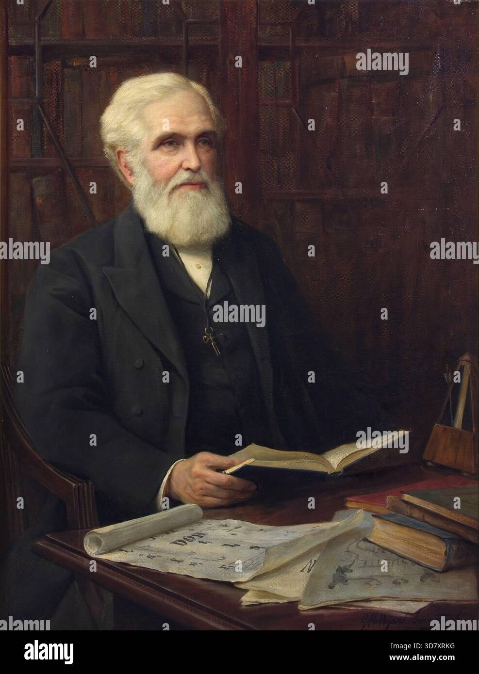 John Curwen, Ende des 19. Jahrhunderts. Der britische Musikpädagoge John Curwen (1816–1880) war ein Begründer des tonischen sol-fa-Systems der Notation, das die Aufmerksamkeit des Schülers auf die systematische Verbindung von Klängen mit Notation konzentriert. Stockfoto