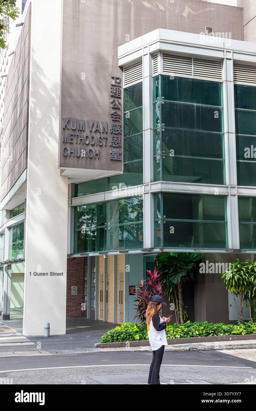 Kum Yan Methodist Church im Zentrum von Singapur, Südostasien Stockfoto