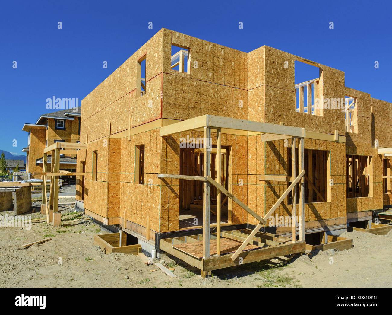 Marke neue Familie Haus ist im Bau Stockfoto