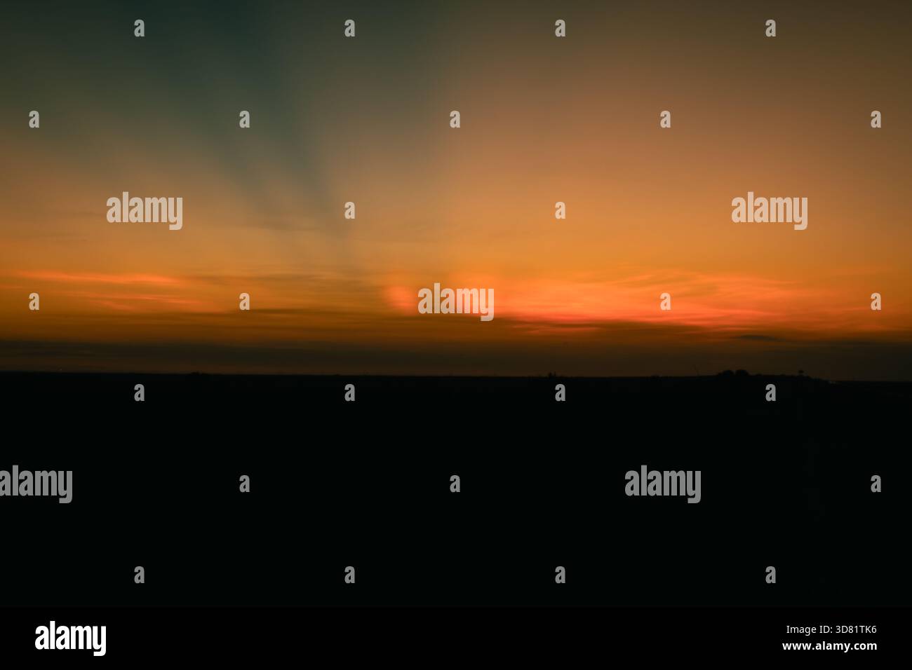 Atemberaubende Dämmerung über den Florida Everglades Stockfoto