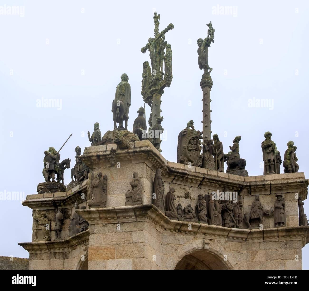 Calvary in Playben, Bretagne, Frankreich Stockfoto