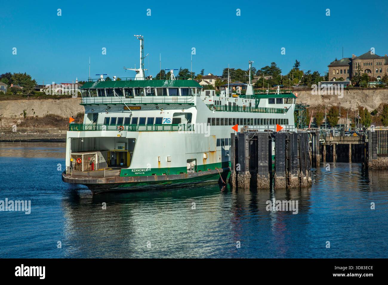 Die MV Kennewick Fähre liegt in Port Townsend, Olympic Peninsula, Washington State, USA Stockfoto