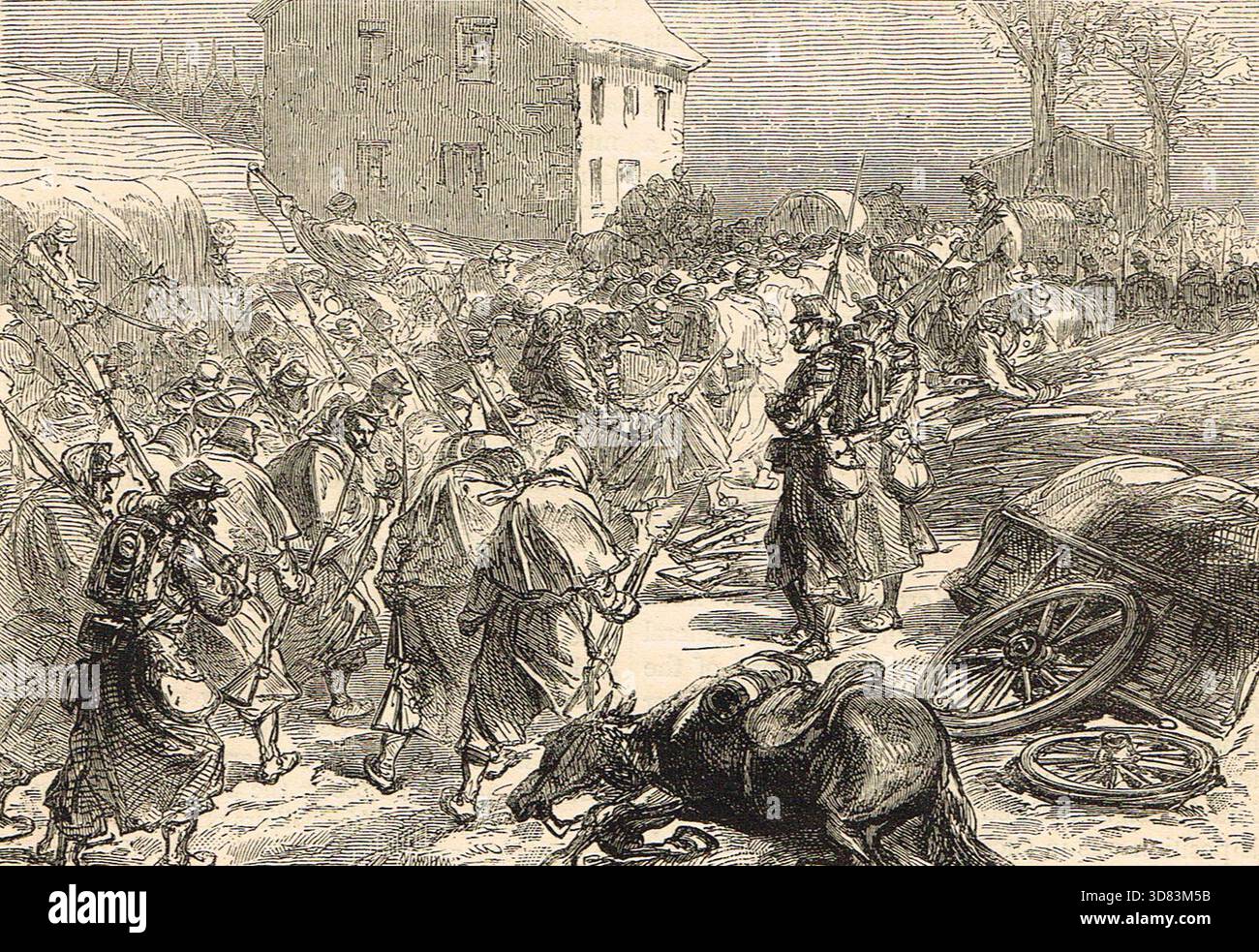 Kapitulation der Bourbaki-Armee die Kapitulation der französischen Armee des Ostens während des Deutsch-Französischen Krieges. Stockfoto