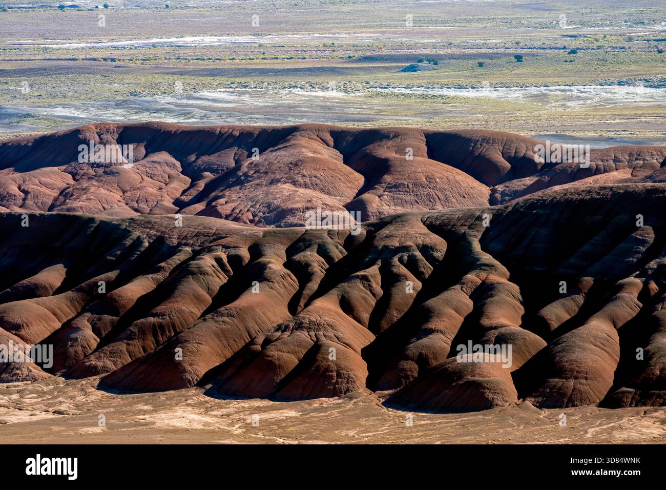 Erstaunliche Landschaft von Ganado - Kapitelland im Nordosten von Arizona, USA. Stockfoto