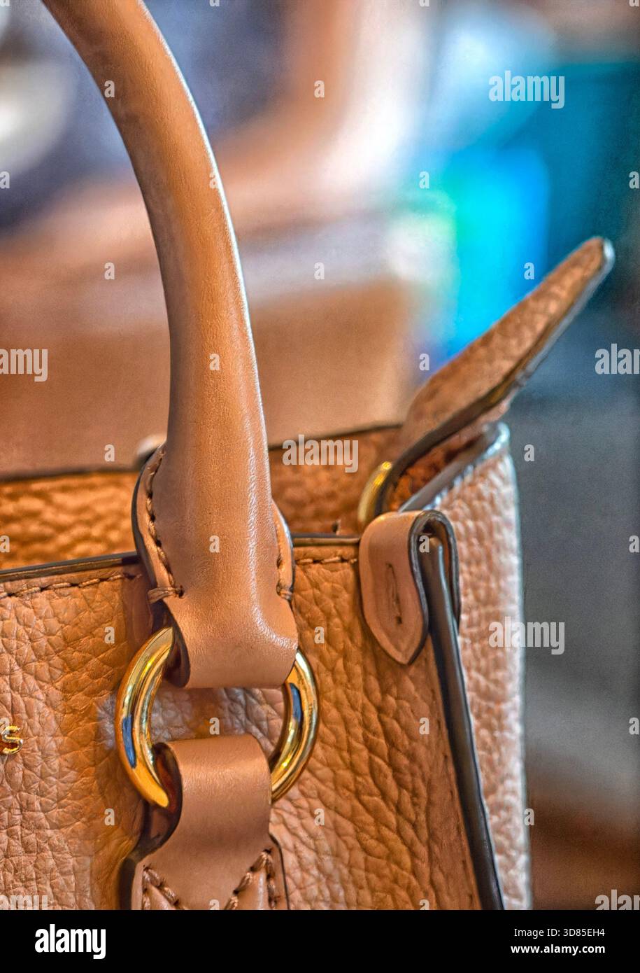 Nahaufnahme einer Handtasche Stockfoto