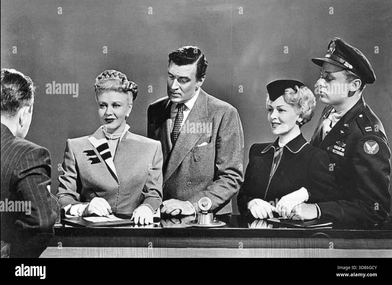 WEEKEND IM WALDORF 1945 MGM Film mit von links: Ginger Rogers, Walter Pidgeon Lana turner, Van Johnson Stockfoto