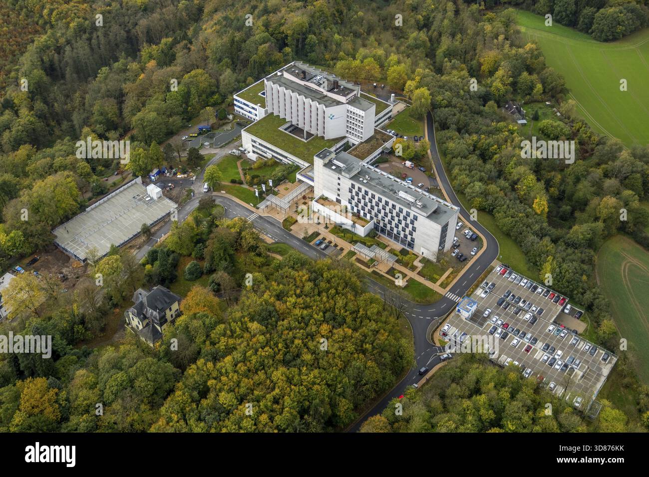 Die Ruhrlandklinik in Heidhausen gehört zum Universitätsklinikum Essen, das der Universität Duisburg-Essen, Essen, Ruhrgebiet, Nordrhein-West zugeordnet ist Stockfoto