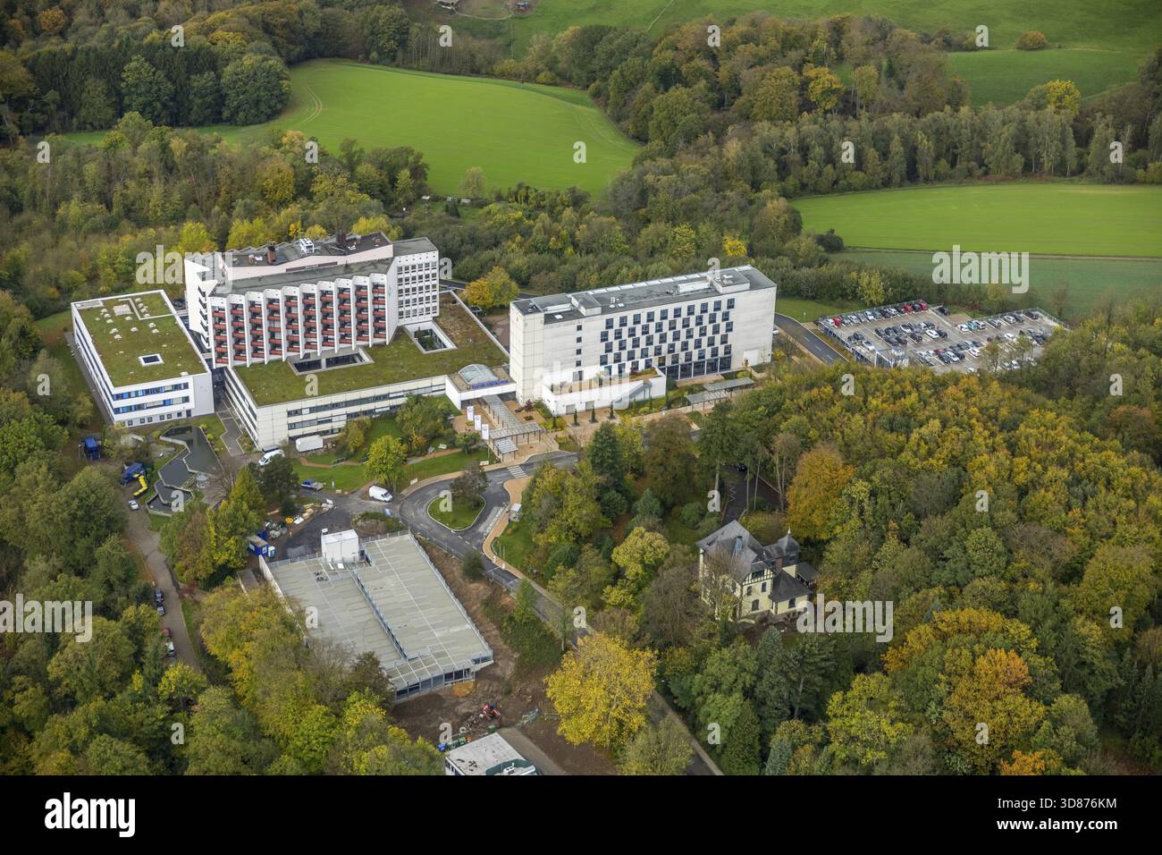Die Ruhrlandklinik in Heidhausen gehört zum Universitätsklinikum Essen, das der Universität Duisburg-Essen, Essen, Ruhrgebiet, Nordrhein-West zugeordnet ist Stockfoto