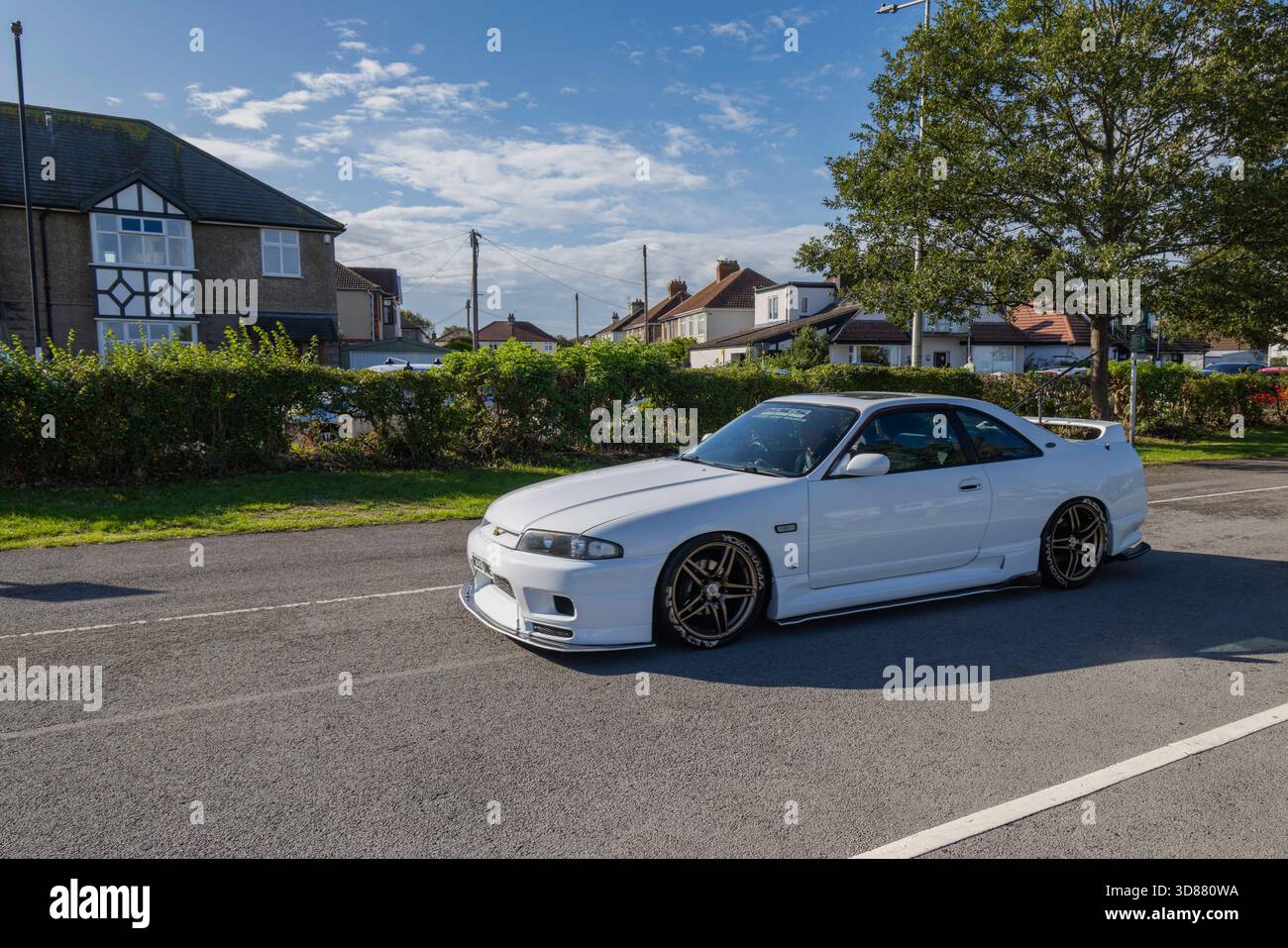 Clevedon Autos und Kaffee Stockfoto