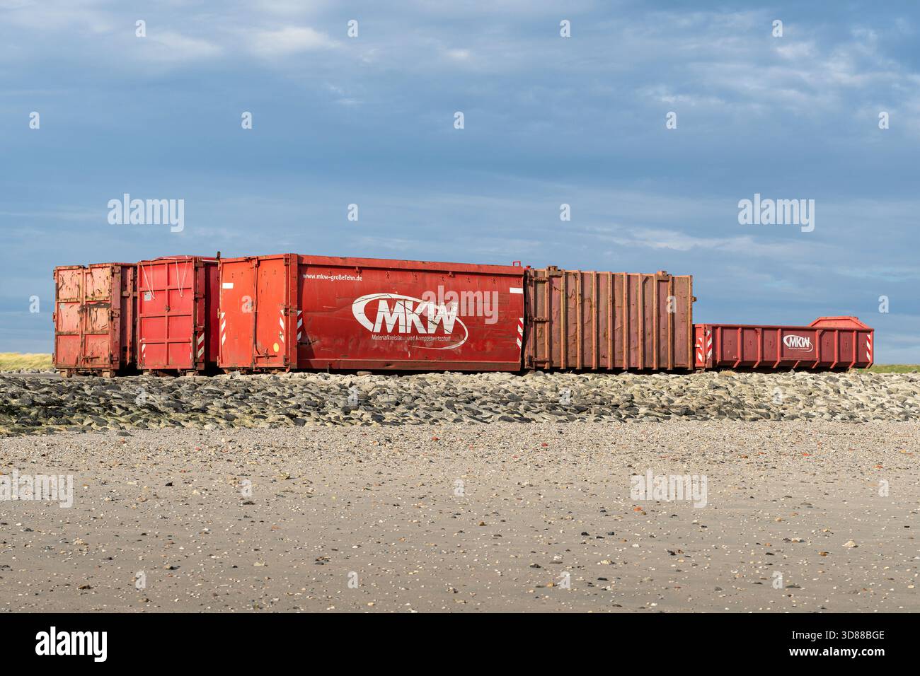 Abrollcontainer MKW Materialwirtschaft und Kompostwirtschaft Stockfoto