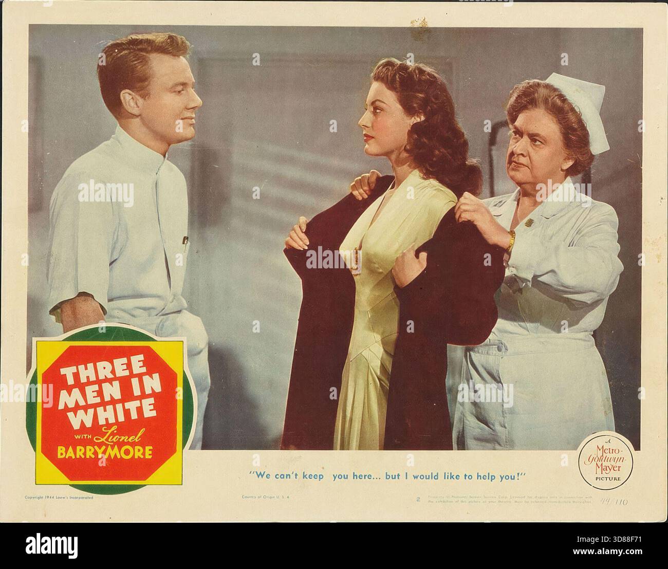 AVA GARDNER, VAN JOHNSON und ALMA KRUGER in 3 MÄNNER IN WEISS (1944), Regie: WILLIS GOLDBECK. Titel: M.G.M. / Album Stockfoto