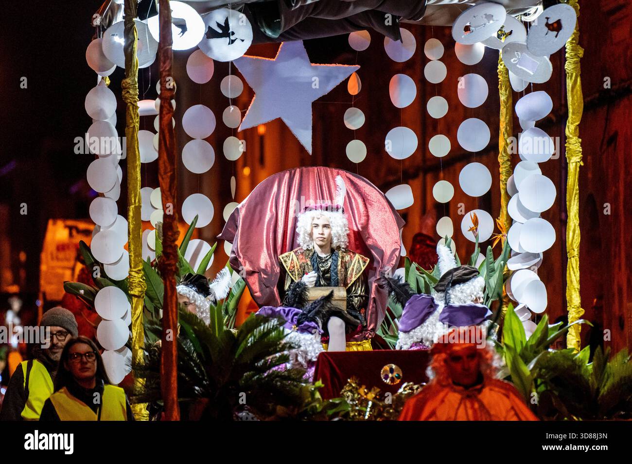 Parade der drei Weisen, Llucmajor, Mallorca, Balearen, Spanien. Stockfoto