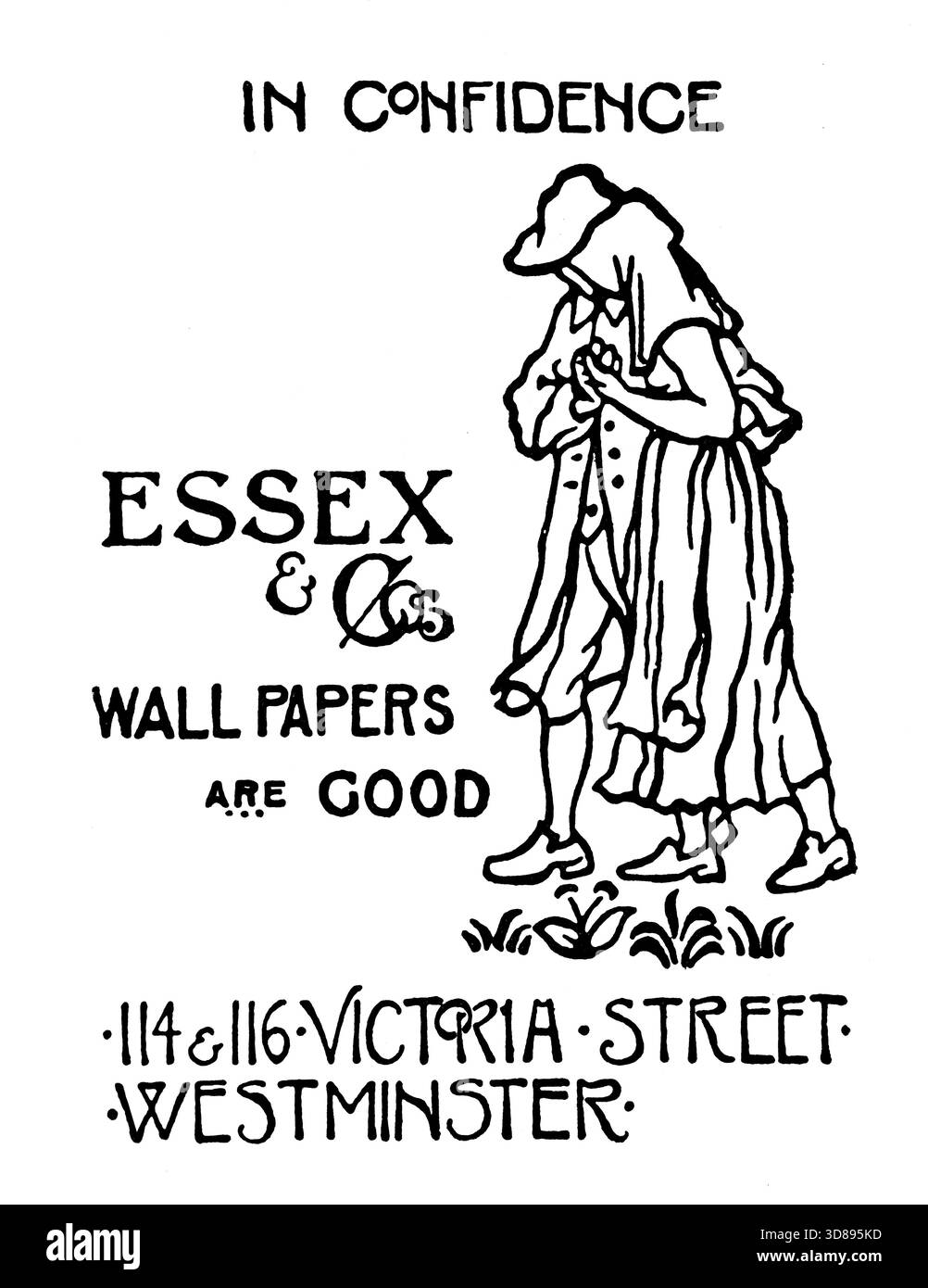 1910 Essex & Co, Westminster Wallpapers Werbespot des Magazins Studio Stockfoto