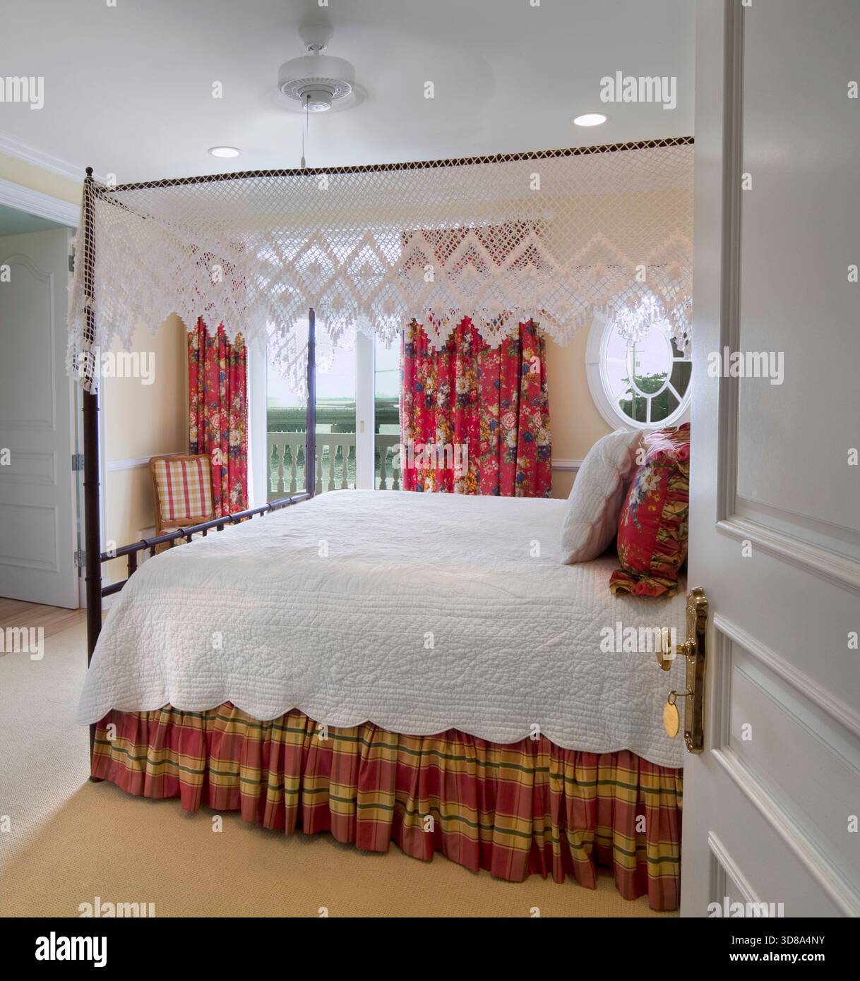 Schlafzimmer Interior in Wohnhaus, Vorstadt Philadelphia USA Stockfoto