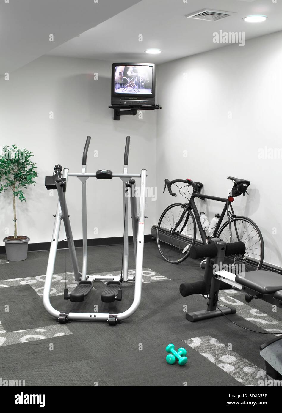 Heimfitnessstudio, USA Stockfoto