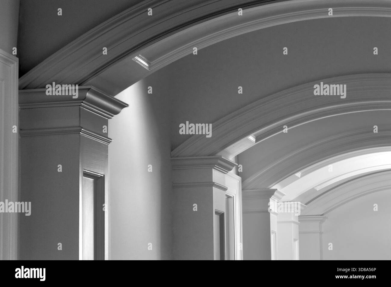 Bogendetail in einem teuren Haus, Pennsylvania, USA Stockfoto